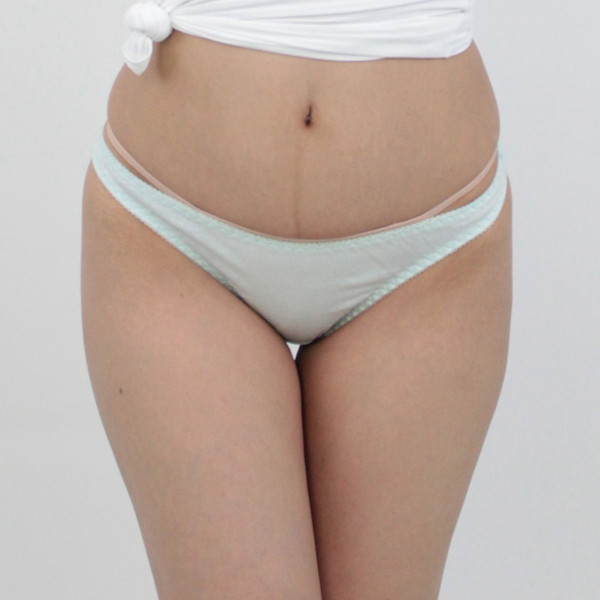 肌なじみの良いコットンシンプルフルバックL サックス