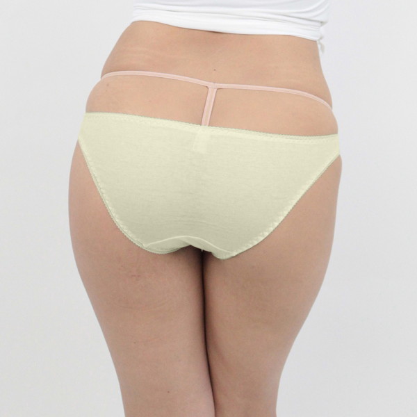 肌なじみの良いコットンシンプルフルバックL イエロー 画像1
