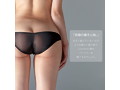 うすい。-usui- 食い込みセンターギャザーショーツ（黒） 画像2