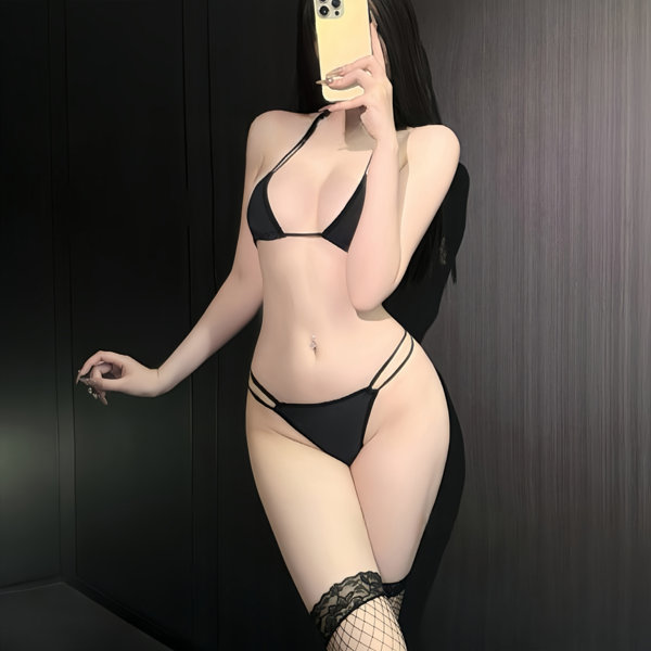 タイトフェチズム・黒の極小ビキニ 画像2