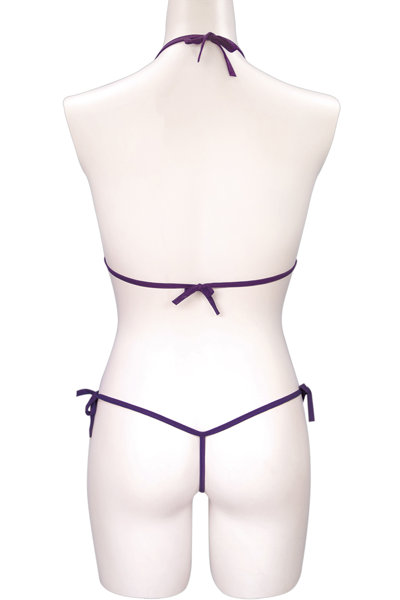 紐パンレースランジェリー パープル 画像3