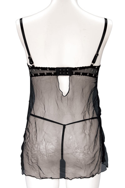 シースルーベビードール ブラック 画像3