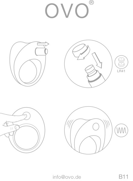 OVO B11 VIBRATING RING WHITE 画像3