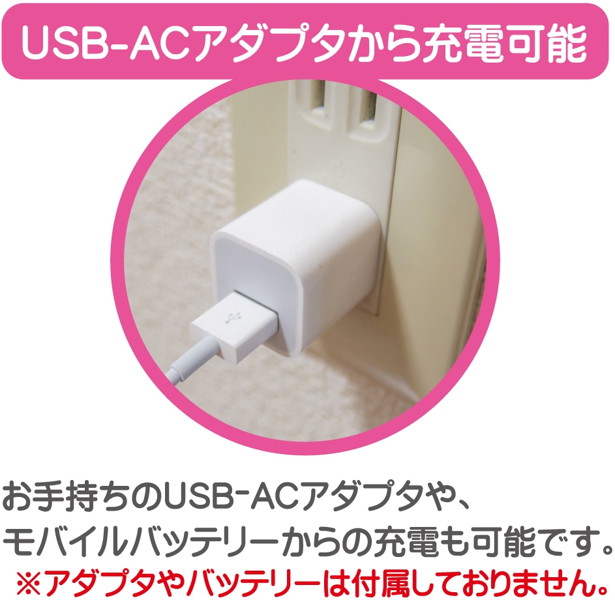 USB充電式ピンクローター 画像4
