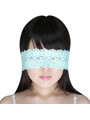 ストレッチ総レースアイマスク ターコイズ