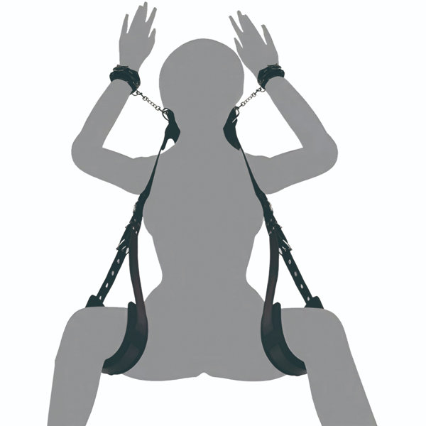 手枷拘束M字開脚ベルト（122） 画像4