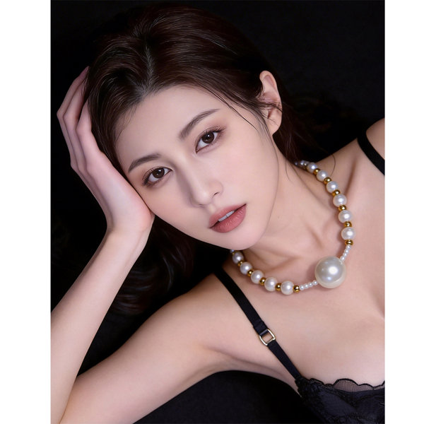【Night Sexy Queen-パール口枷】-Gold＆White（QP-101） 画像4