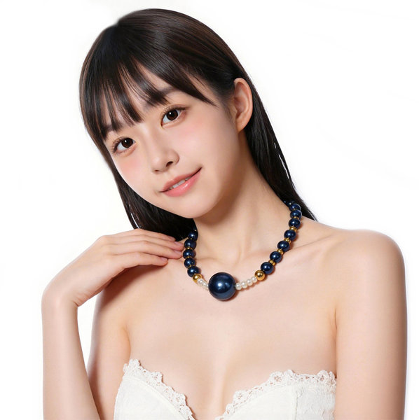 【Night Sexy Queen-パール口枷】-Gold＆DeepBlue（QP-102） 画像5