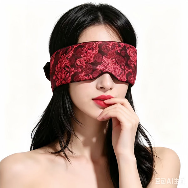 妖艶な赤黒結び アイマスク 画像3