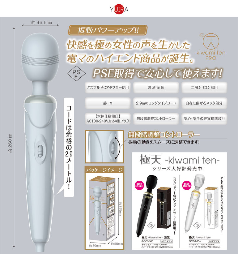 極天-kiwami ten-PRO ［無段階調節］［強烈振動］［新型モーター搭載］の商品画像 14