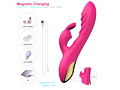 MELO Silicon Vibrator G-spot Rabbit Rose Red（L1293-0） 画像3