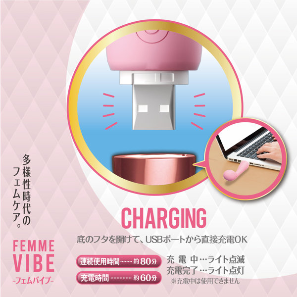 フェムバイブ ピンク 画像5