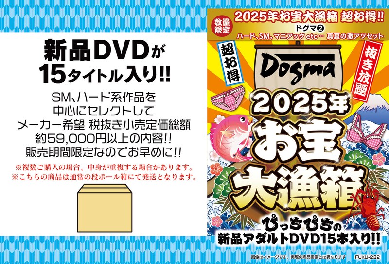【数量限定】お宝大漁箱 超お得！！【ドグマ（2）】ハード、SM、マニアックetc...真夏の激アツセット