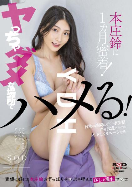 YDH ヤっちゃダメな場所でハメる！SODstar 本庄鈴に一カ月密着！日常の隙間にチ○ポ突撃 声を我慢できずにイキまくりスペシャル （POD）