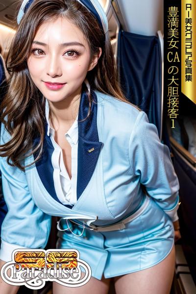 豊満美女CAの大胆接客1 AI美女グラビア写真集【SS-Paradise】（POD）