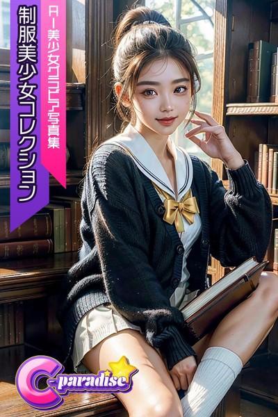 【高品質】制服美少女コレクション AI美少女グラビア写真集【C-Paradise】（POD）