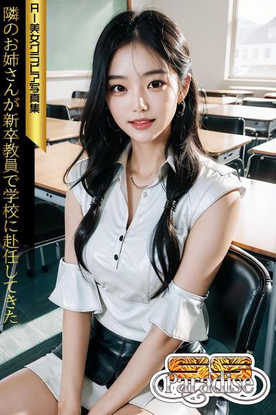 隣のお姉さんが新卒教員で学校に赴任してきた AI美女グラビア写真集【SS-Paradise】（POD）