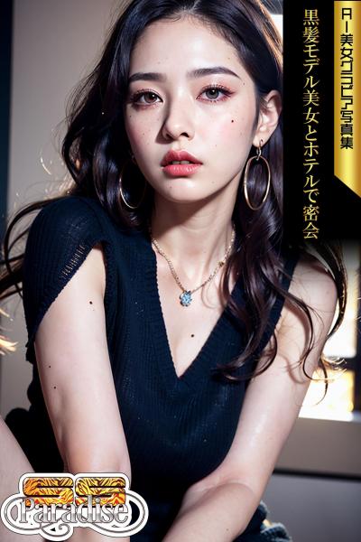 SS-Paradise 黒髪モデル美女とホテルで密会 AI美女グラビア写真集（POD）