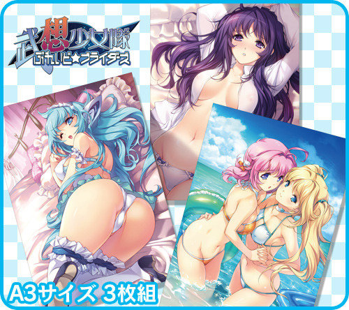 武想少女隊ぶれいど☆ブライダーズ A3サイズクリアポスターセット3枚組