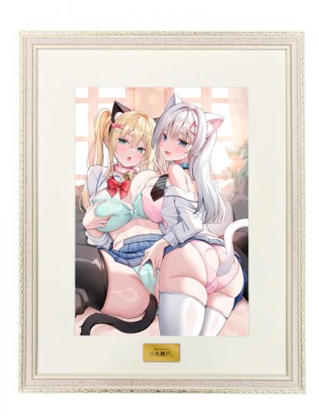 【猫りん堂】三色網戸。 A3複製原画 5月30日受注開始分