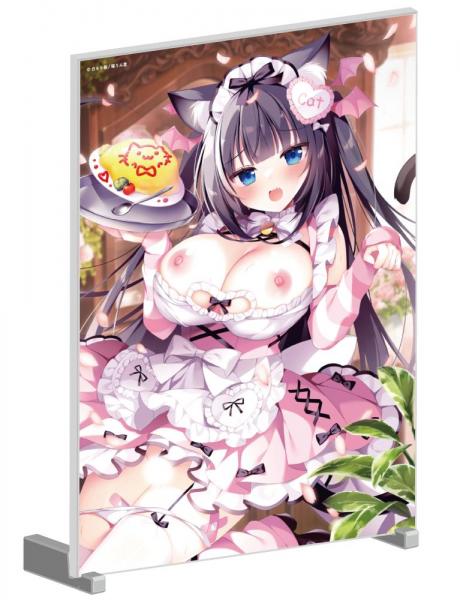 【猫りん堂】白もち桜 （R18）A5アクリルパネル 3月28日受注開始分