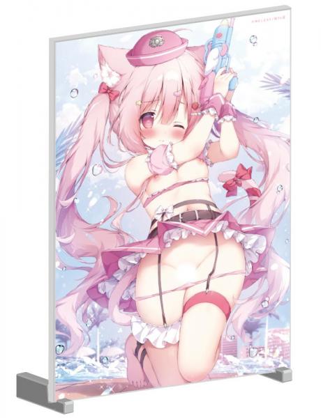 【猫りん堂】桃豆こまもち （R18）A5アクリルパネル 8月29日受注開始分