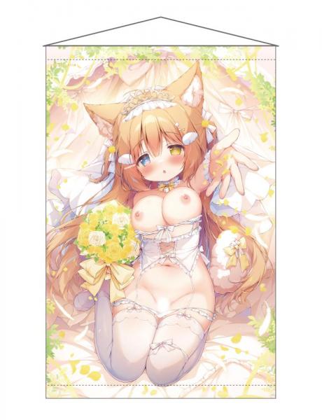 【猫りん堂】桃豆こまもち （R18）B2Wスエードタペストリー 10月25日受注開始分
