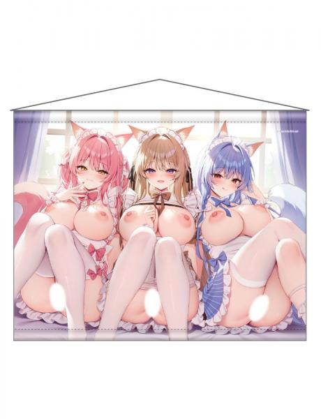 【猫りん堂】やたぬき圭A (R18)B2Wスエードタペストリー 11月21日受注開始分