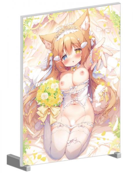 【猫りん堂】桃豆こまもち （R18）A5アクリルパネル 10月25日受注開始分