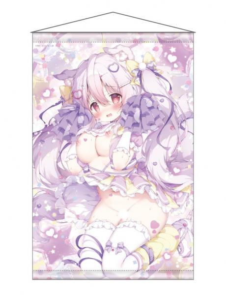 【猫りん堂】桃豆こまもち (R18)B2Wスエードタペストリー 10月31日受注開始分