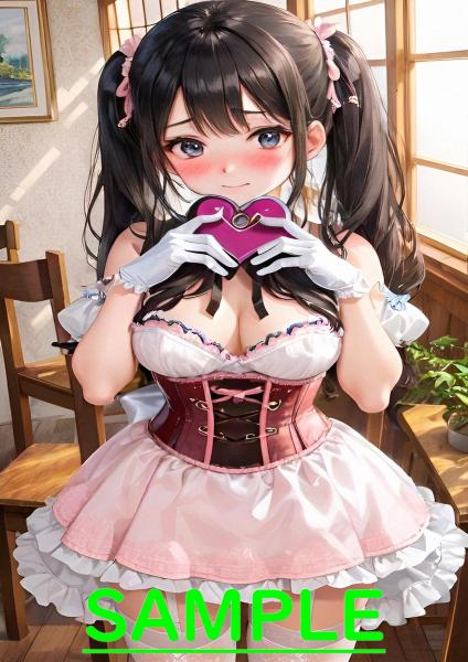 A4サイズ （高画質）ポスター オリジナル アニメ キャラ 同人 水着