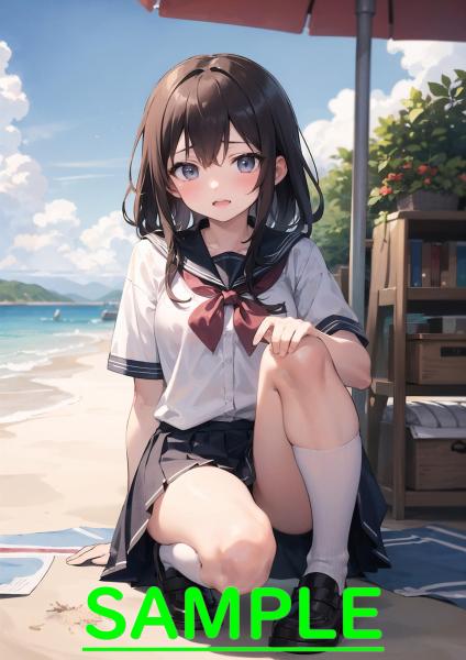 A4サイズ （高画質）ポスター オリジナル アニメ キャラ 同人 水着