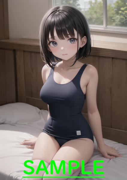A4サイズ （高画質）ポスター オリジナル アニメ キャラ 同人 水着