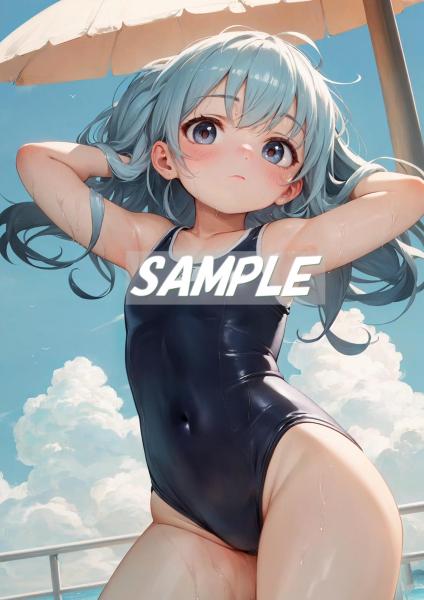 A4サイズ （高画質）ポスター オリジナル アニメ キャラ 同人 水着