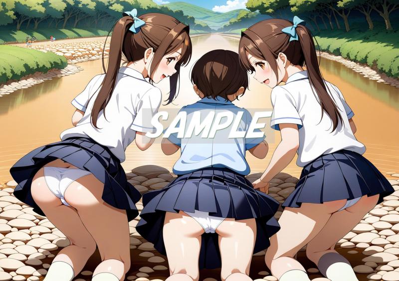A4サイズ （高画質）ポスター オリジナル アニメ キャラ 同人 水着