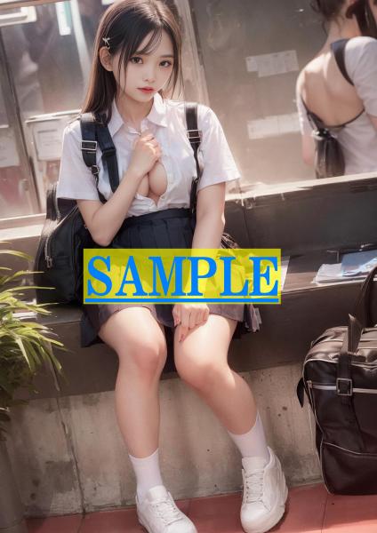 A4サイズ （高画質）ポスター オリジナル 美人 制服