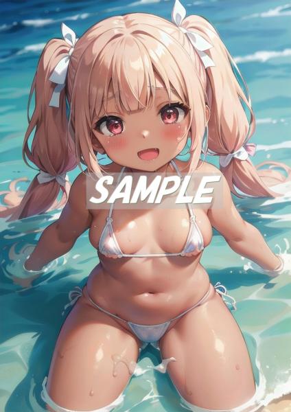 A4サイズ （高画質）ポスター オリジナル アニメ キャラ 同人 水着