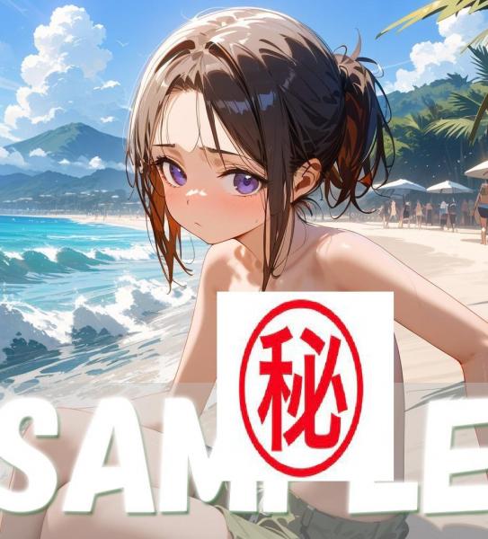 A4サイズ （高画質）ポスター オリジナル アニメ キャラ 同人 水着