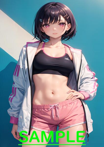 A4サイズ （高画質）ポスター オリジナル アニメ キャラ 同人 水着