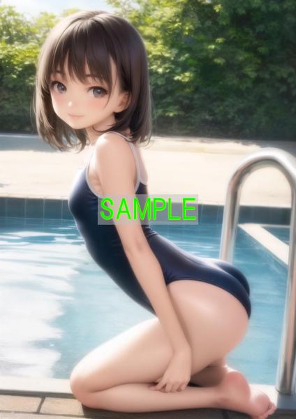 A4サイズ （高画質）ポスター オリジナル アニメ キャラ 同人 水着
