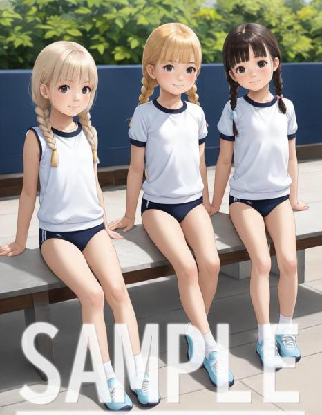 A4サイズ （高画質）ポスター オリジナル アニメ キャラ 同人 水着