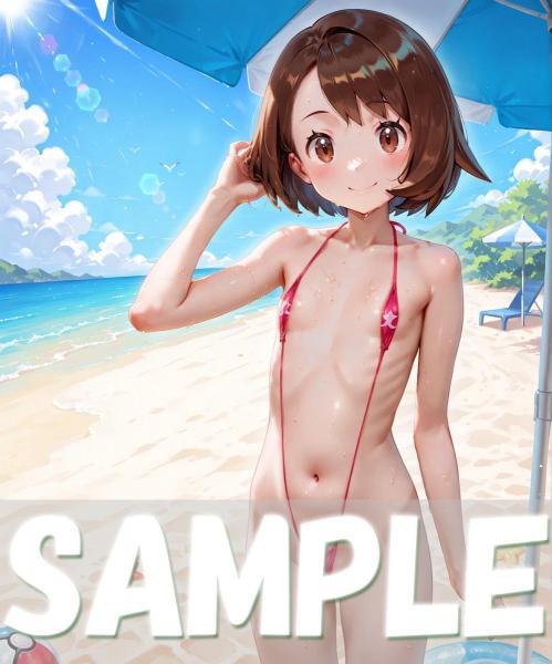 A4サイズ （高画質）ポスター オリジナル アニメ キャラ 同人 水着