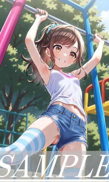 A4サイズ （高画質）ポスター オリジナル アニメ キャラ 同人 水着