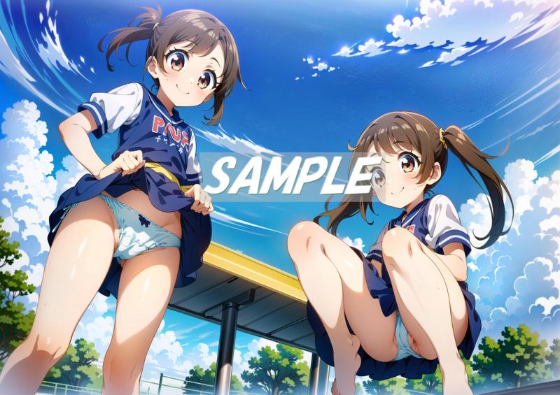 A4サイズ （高画質）ポスター オリジナル アニメ キャラ 同人 水着
