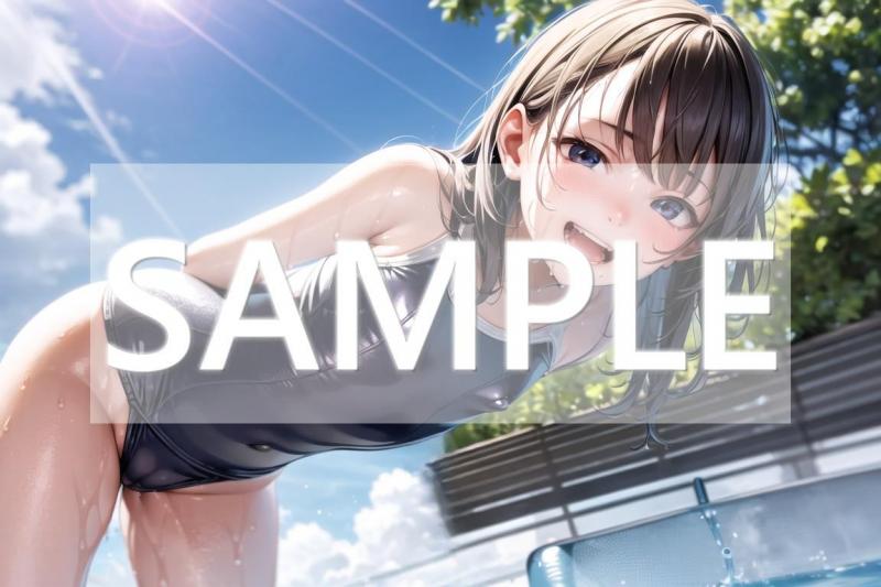 A4サイズ （高画質）ポスター オリジナル アニメ キャラ 同人 水着