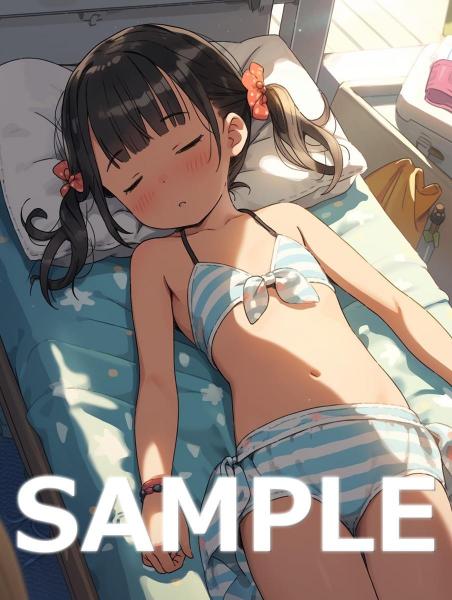 A4サイズ （高画質）ポスター オリジナル アニメ キャラ 同人 水着