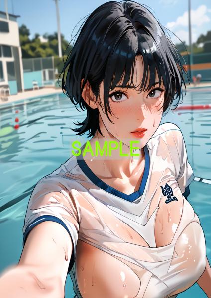 A4サイズ （高画質）ポスター オリジナル アニメ キャラ 同人 水着