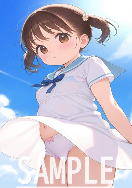 A4サイズ （高画質）ポスター オリジナル アニメ キャラ 同人 水着