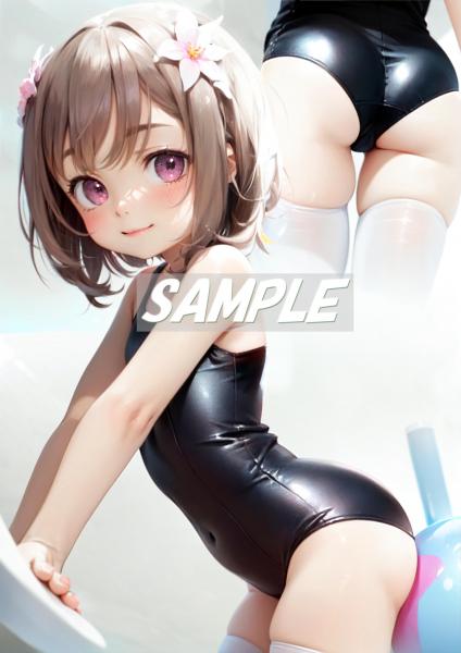 A4サイズ （高画質）ポスター オリジナル アニメ キャラ 同人 水着
