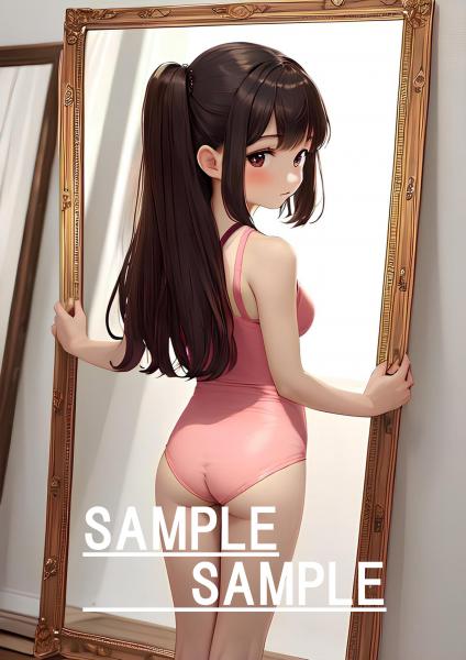 A4サイズ （高画質）ポスター オリジナル アニメ キャラ 同人 水着